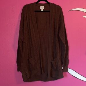St. John's Bay Brown Cardigan Sweater